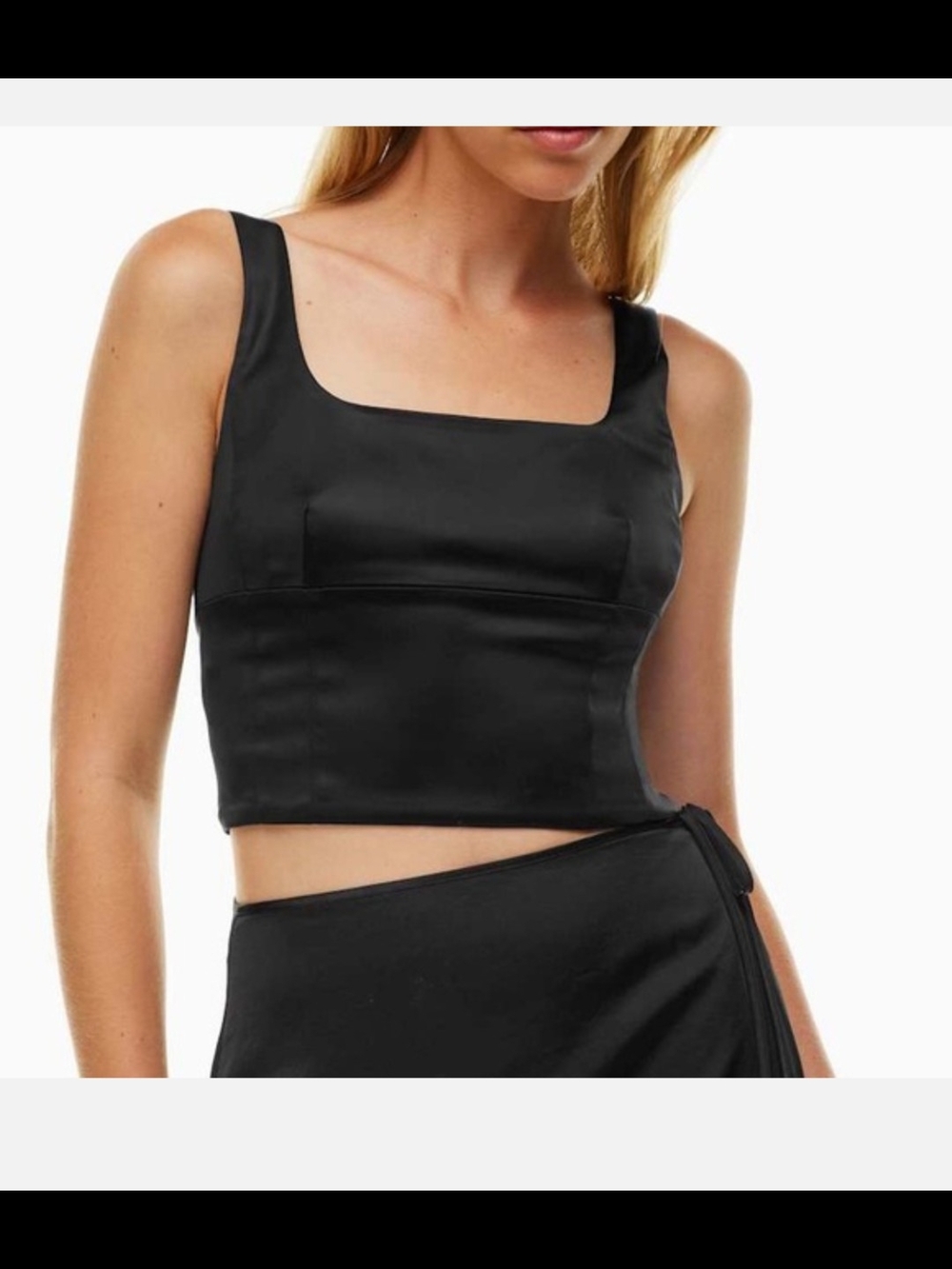 Aritzia Wilfred Shine Bustier | Black